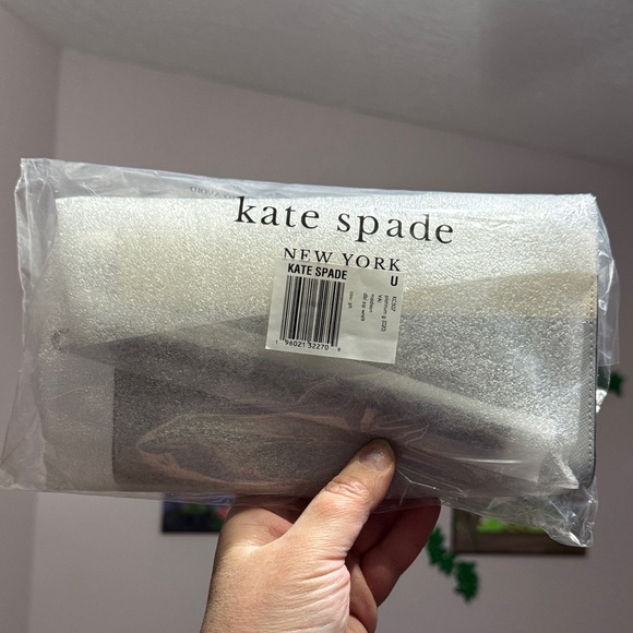 kate spade Cream and Gray Clutch